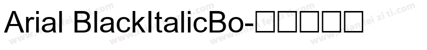 Arial BlackItalicBo字体转换
